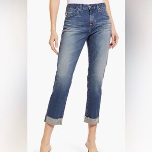 AG Adriano Goldschmied The Ex-Boyfriend Slim Jeans Slouchy Slim Raw Hem Size 26R